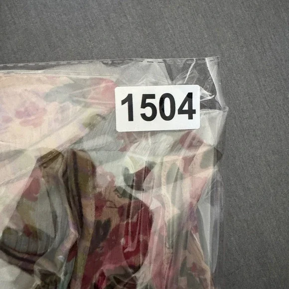 Solitaire Shirt Women L Colorful Floral Beaded Boho Indie Fairy Semi Sheer - Picture 9 of 10